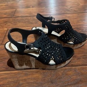 Women’s Black Wedge Sandals